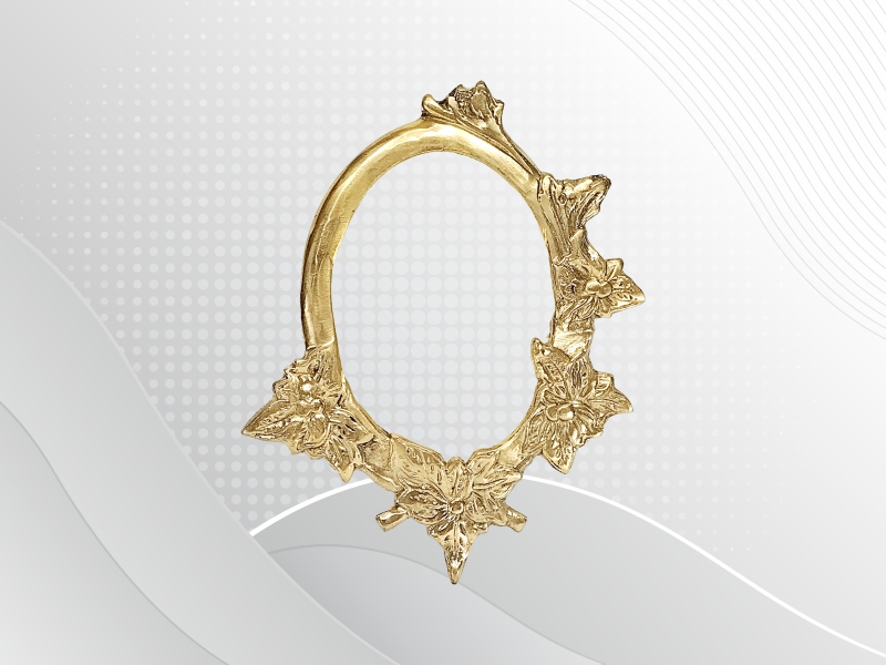 Moldura em bronze floral [MBF-G1]