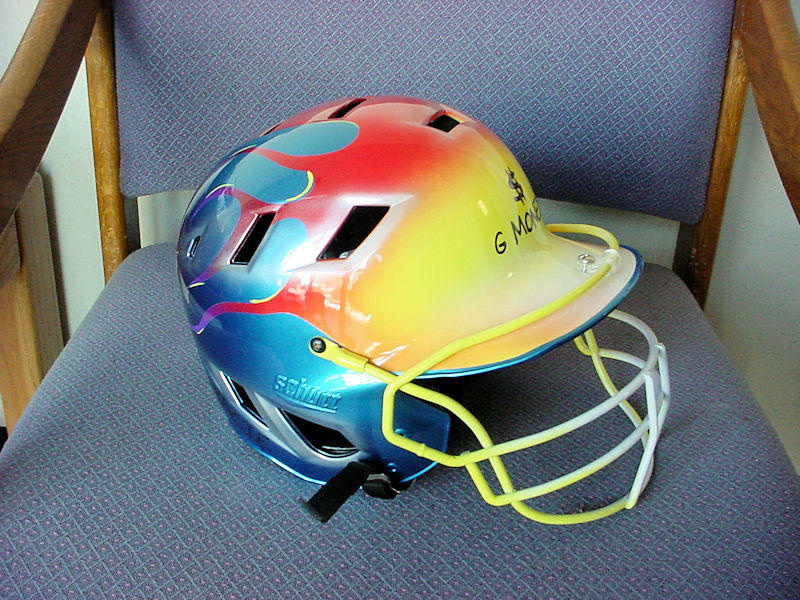 custom painted racing helmet