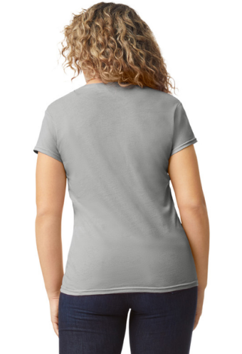 CAMISETA CON ESCOTE EN V DE MUJER