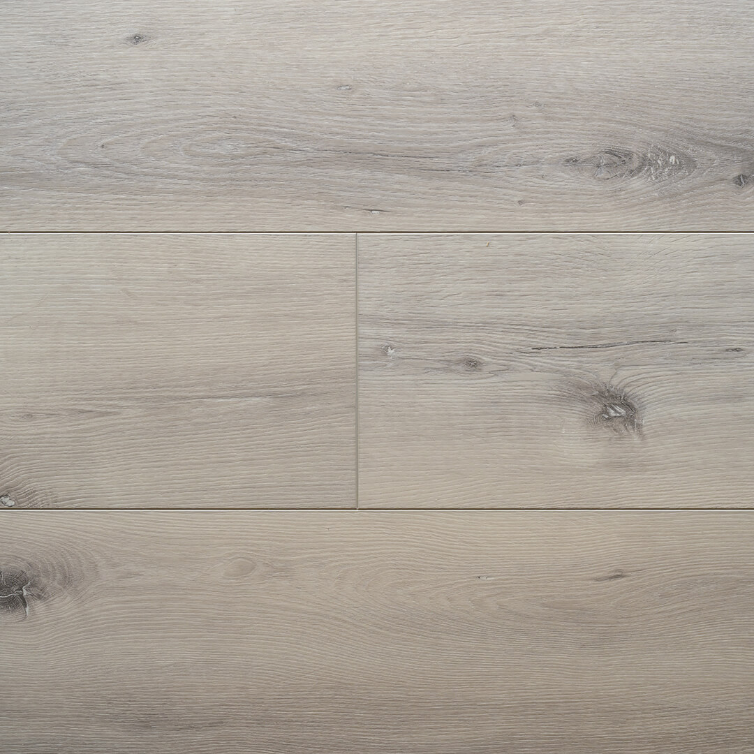 Innova WPC Collection Silver Oak
Width 9 in. - Thickness 1/2 in. (12 mm) - Length in.
Click System: Unilin Click 
Finish: 0.5 mm (20 mil) wear layer