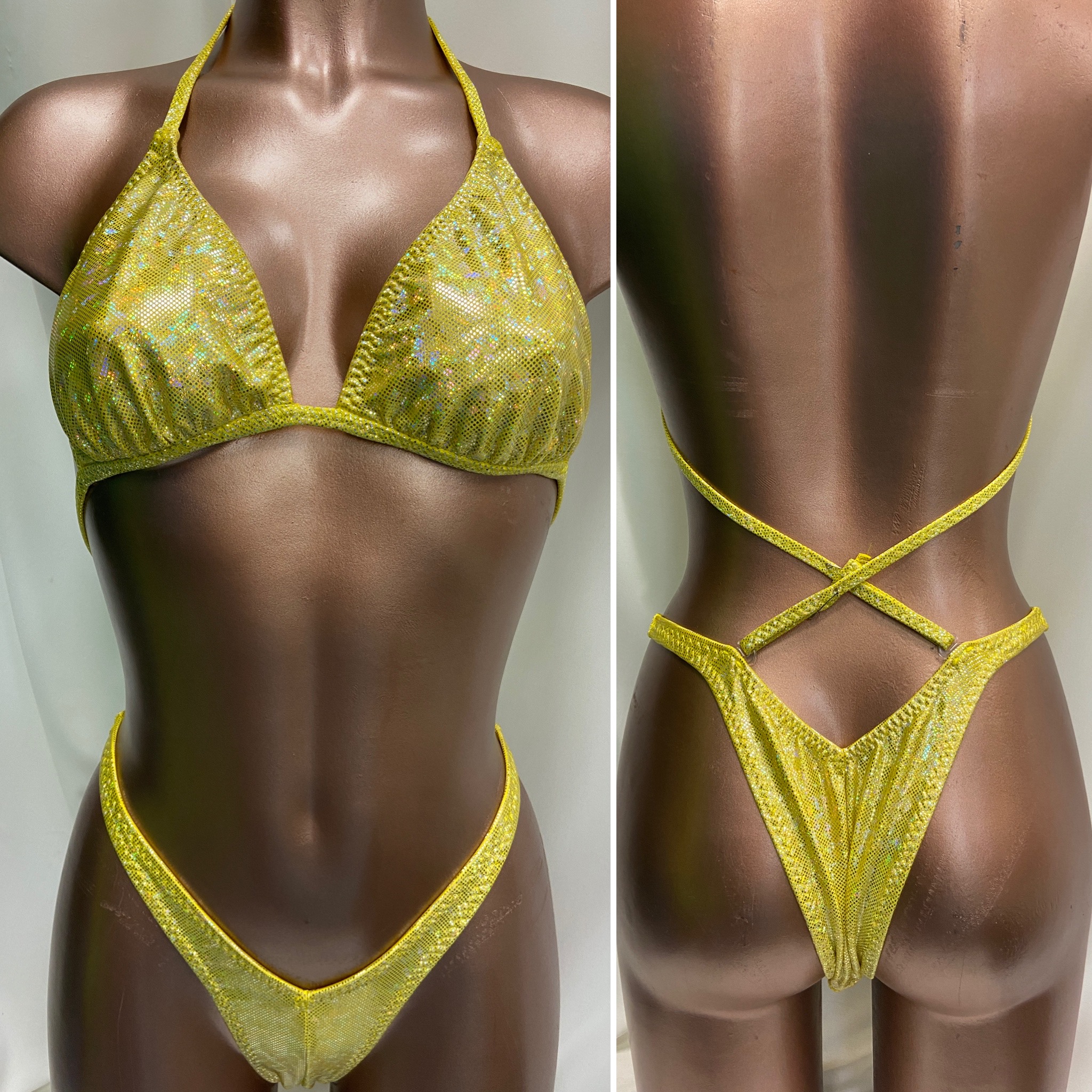P8027
$85
C + banded top
small front, xsmall back
yellow shattered hologram 