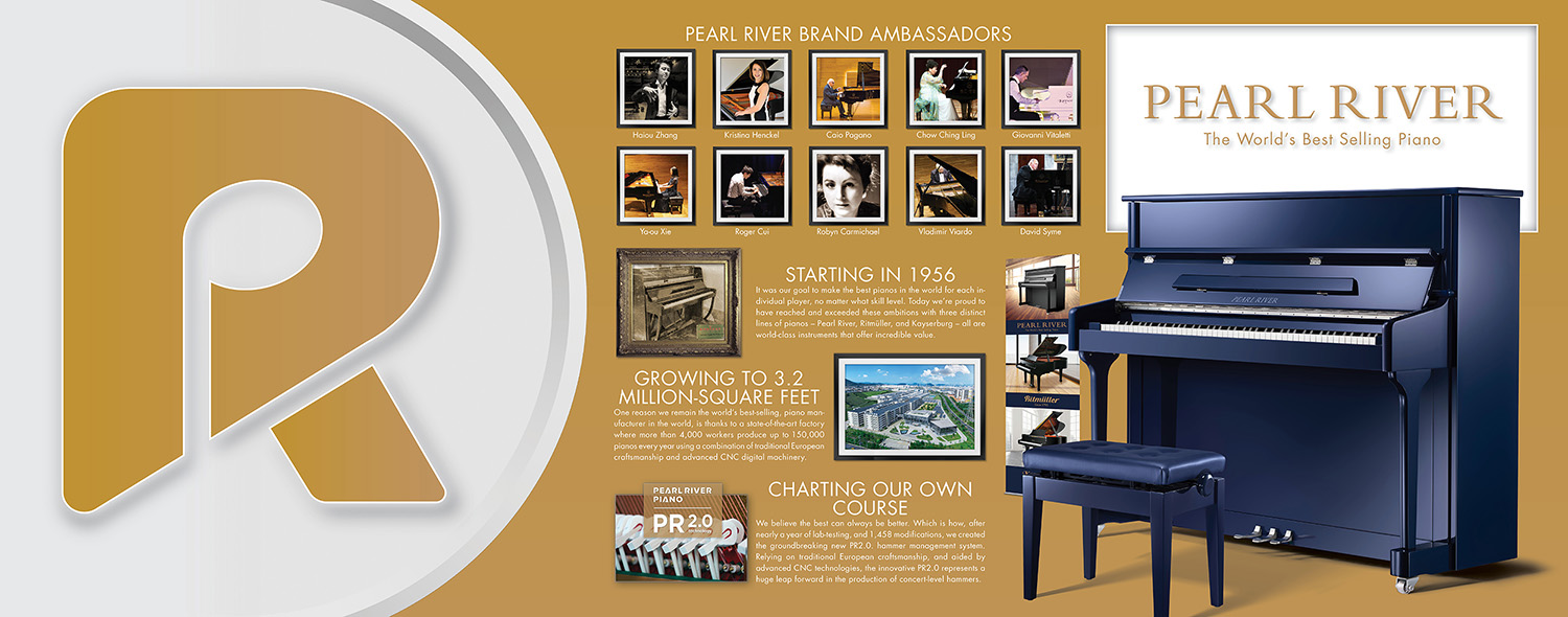 20' Trade Show Banner for Pearl River Piano