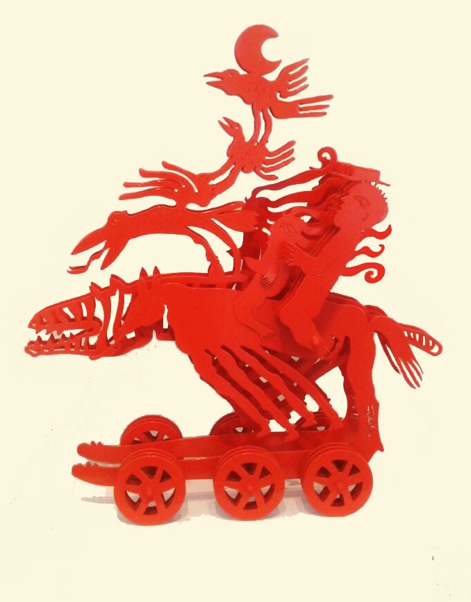 El rapto de Tepoztlán
Acero pintado corte laser
62 x 69 x 21 cms.