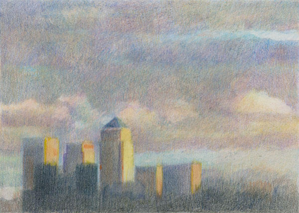 Canary Wharf Sky 3.47pm, 6 December 2006