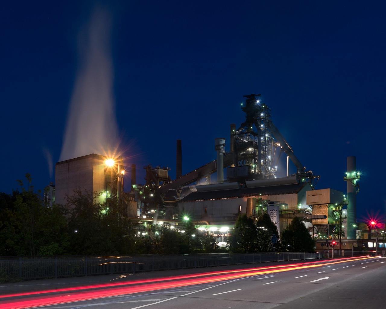 Industrial blast furnace.