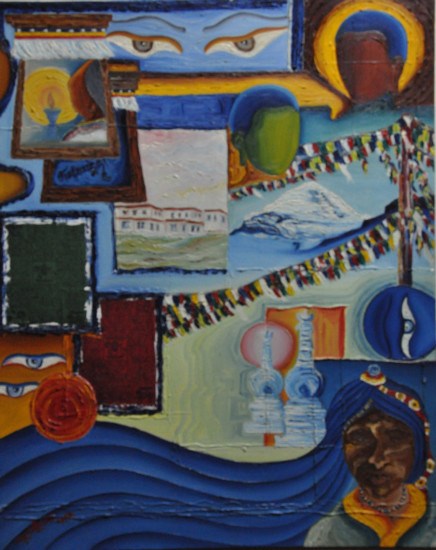 Memories - oil and mixed media 25X30 inches