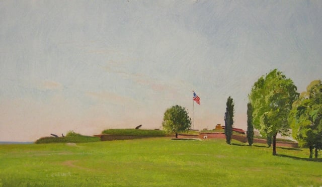 19. By the Dawn's Early Light, Ft. McHenry, 7x12 oil on panel