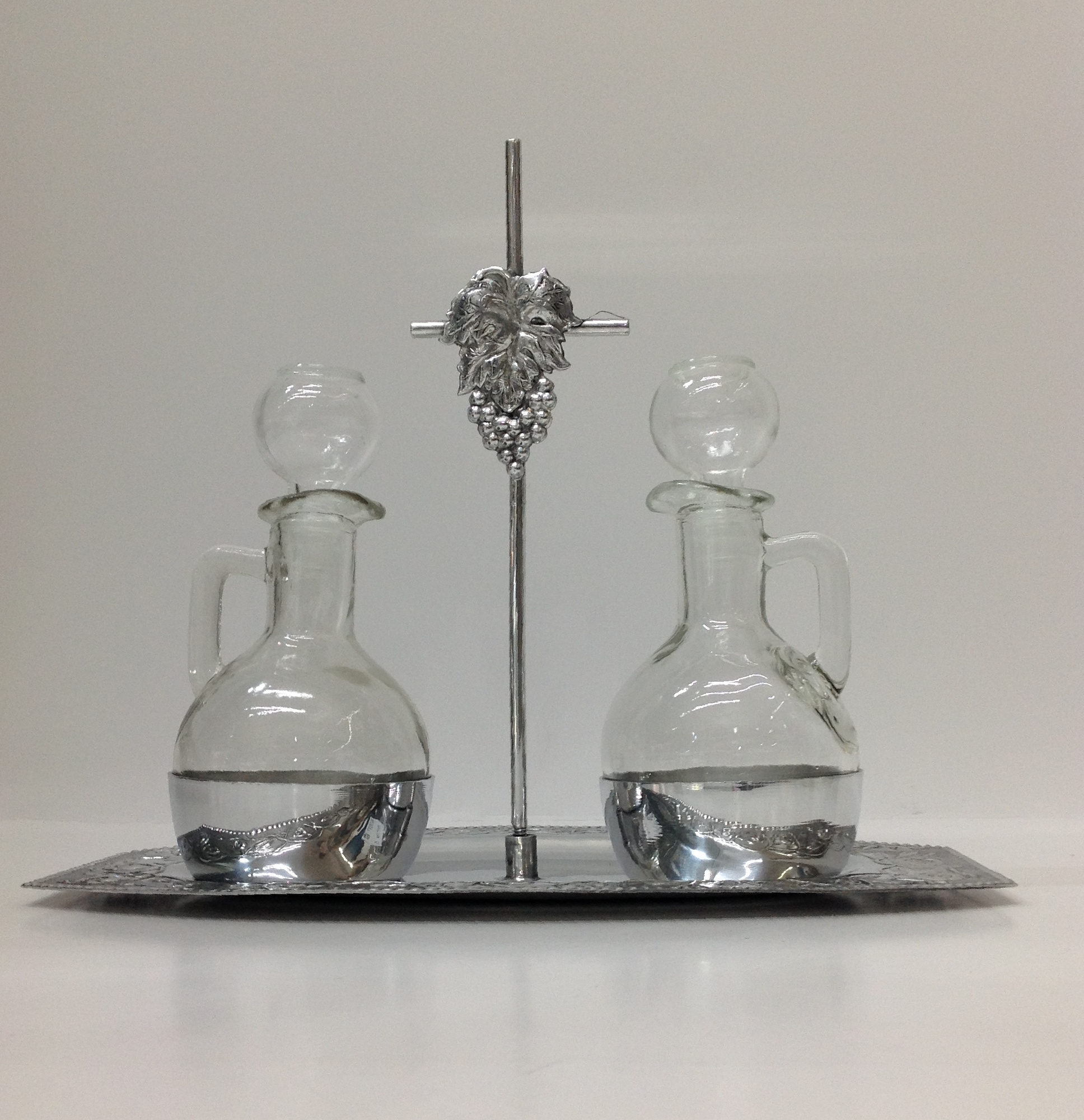 VINAJERAS CON CHAROLA DE ALUMINIO