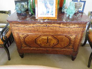 Walnut and Parquetry Commode