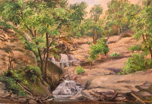 Cunningham Falls, 8" x 12" Oil on Panel