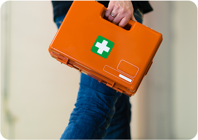 Man With First Aid Kit