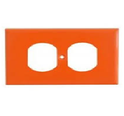 Tapa Plástica  Doble Tipo Leviton
 Naranja Cod-20115
