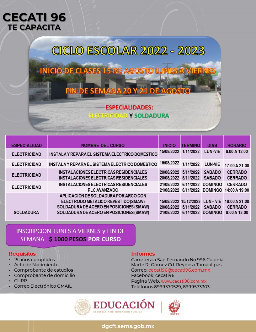 Cecati No. 96 Nuestros Proximos Cursos