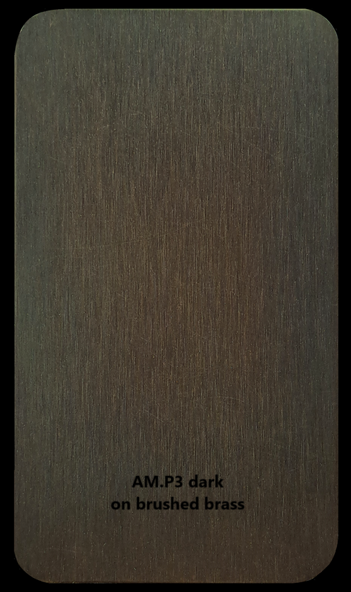 Dark patina on brushed brass AM.P3 Artistic Metals 