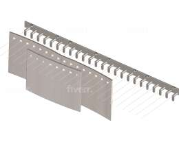 16" Strip Curtain 100% Overlap