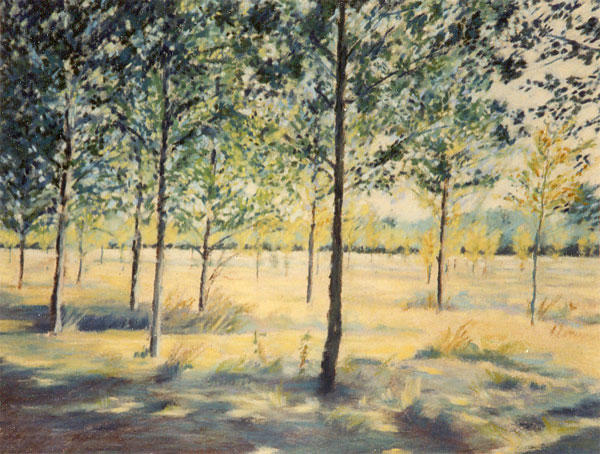 Giverny Trees (Pastel 12.75" x 9.95")