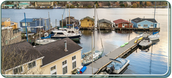 View of the Marina at McInnes Dock looking out towards the bay. View of the Marina at McInnes Dock looking out towards the bay.