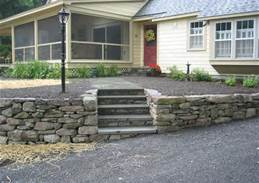 Outdoor Stair Stone Wall