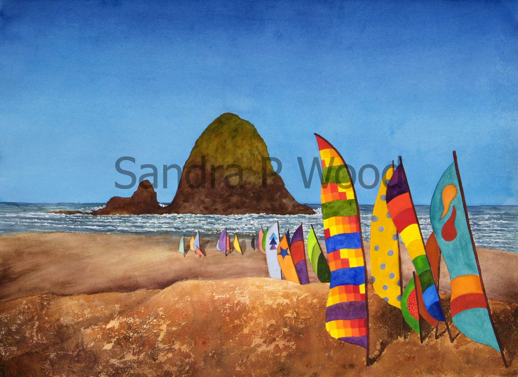 FLAG TIME 2
(watercolor)

