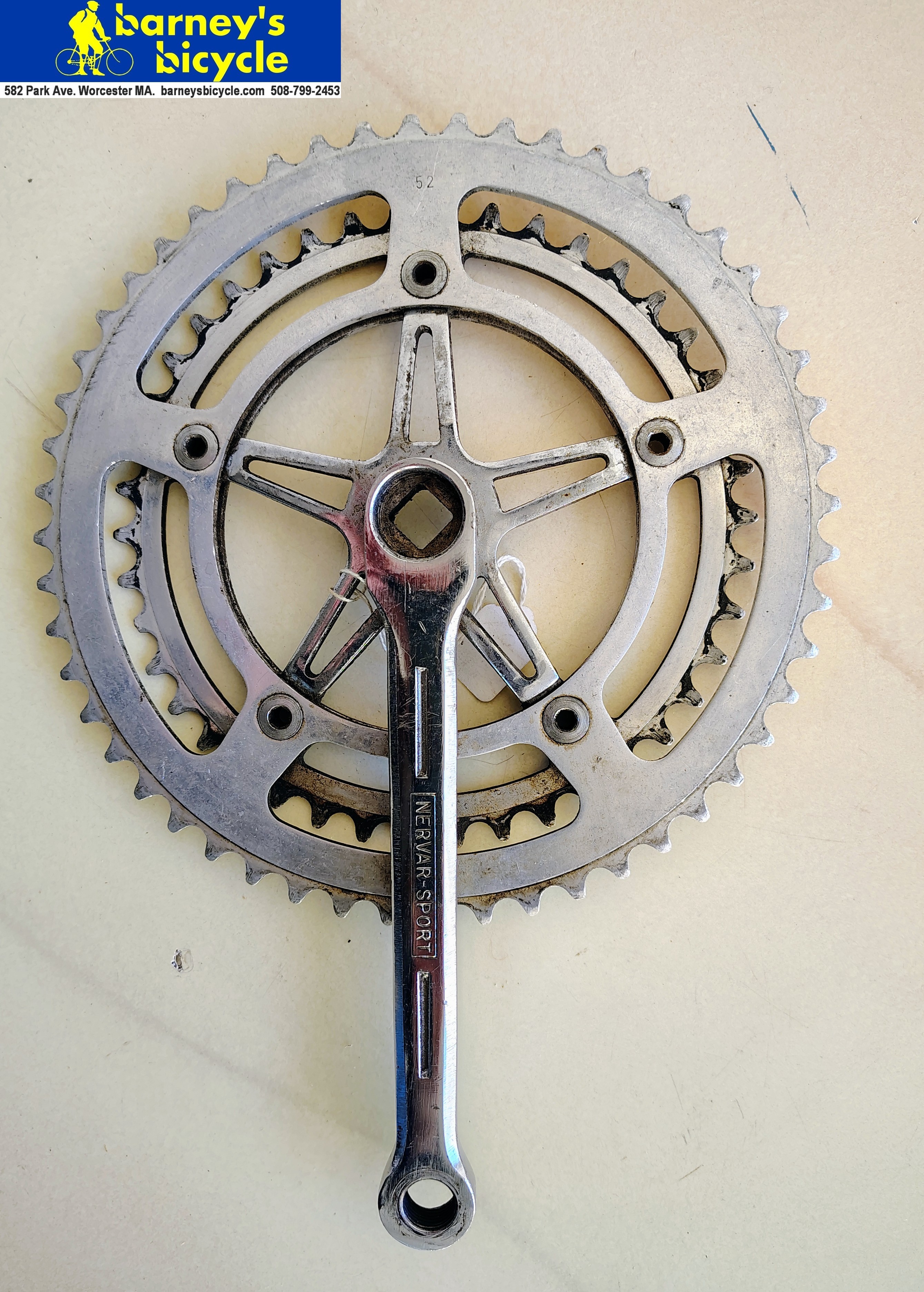 Vintage Nervar SportRight Crank 
170mm, Steel Arm, Alloy Rings 52/42
Used: $19.00

