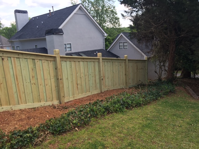 6' PT CAPPED BOARD ON BOARD PRIVACY 6X6 DADO POSTS