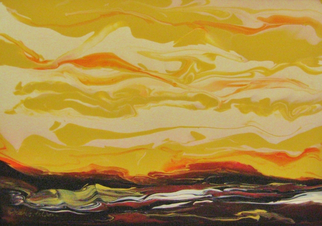 Peterson, Desert Sunset, 7x10 Acrylic