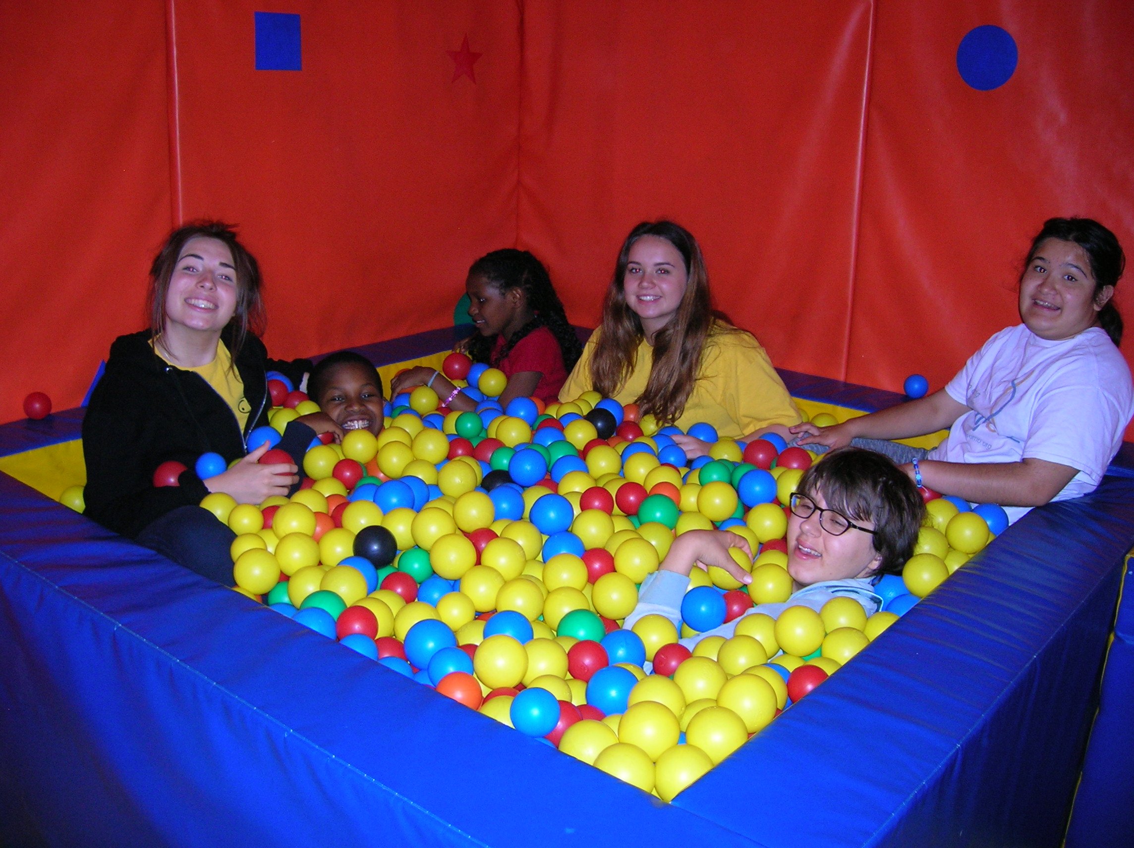 Staff also enjoying the soft play! 