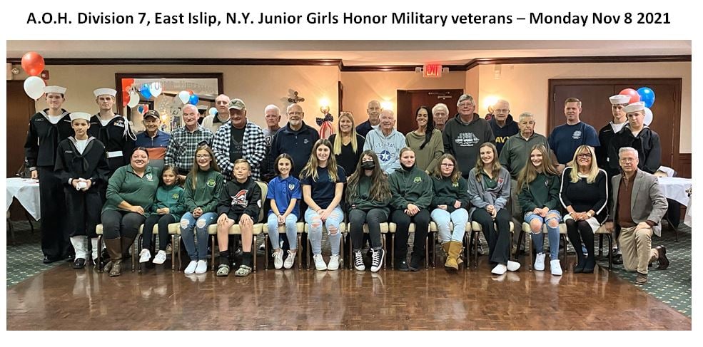 AOH Jr Girls Honoring Veterans