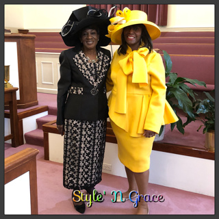 Women wearing Sunday Church Attire