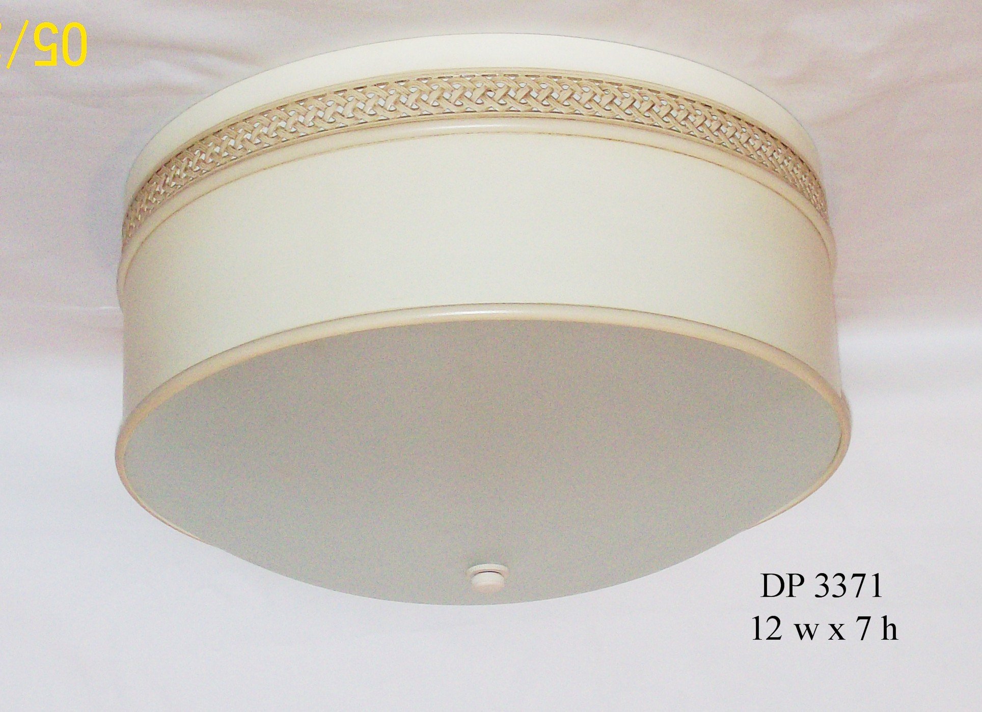 Round Tole Flush mount w/ rounded glass