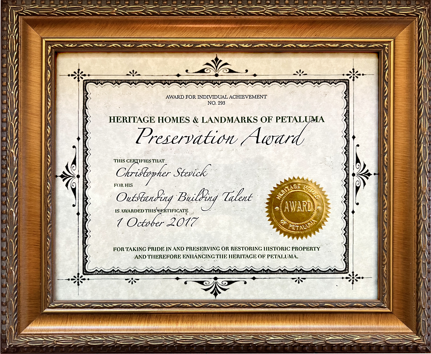 Preservation Award
2017