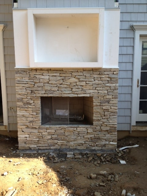 Brick Outdoor Fireplace