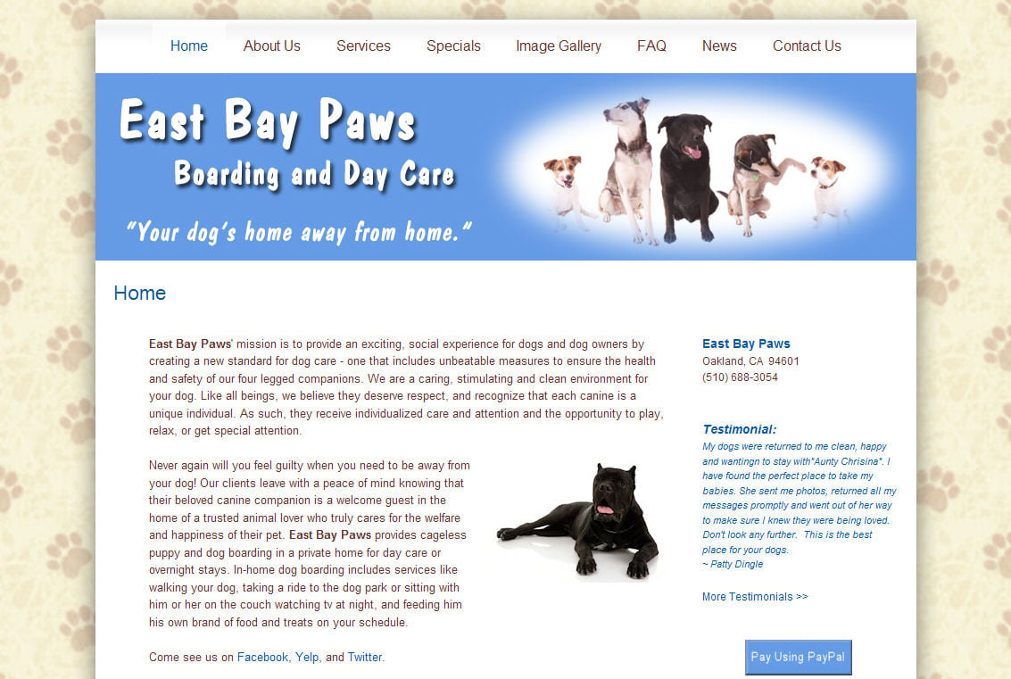 East Bay Paws Website