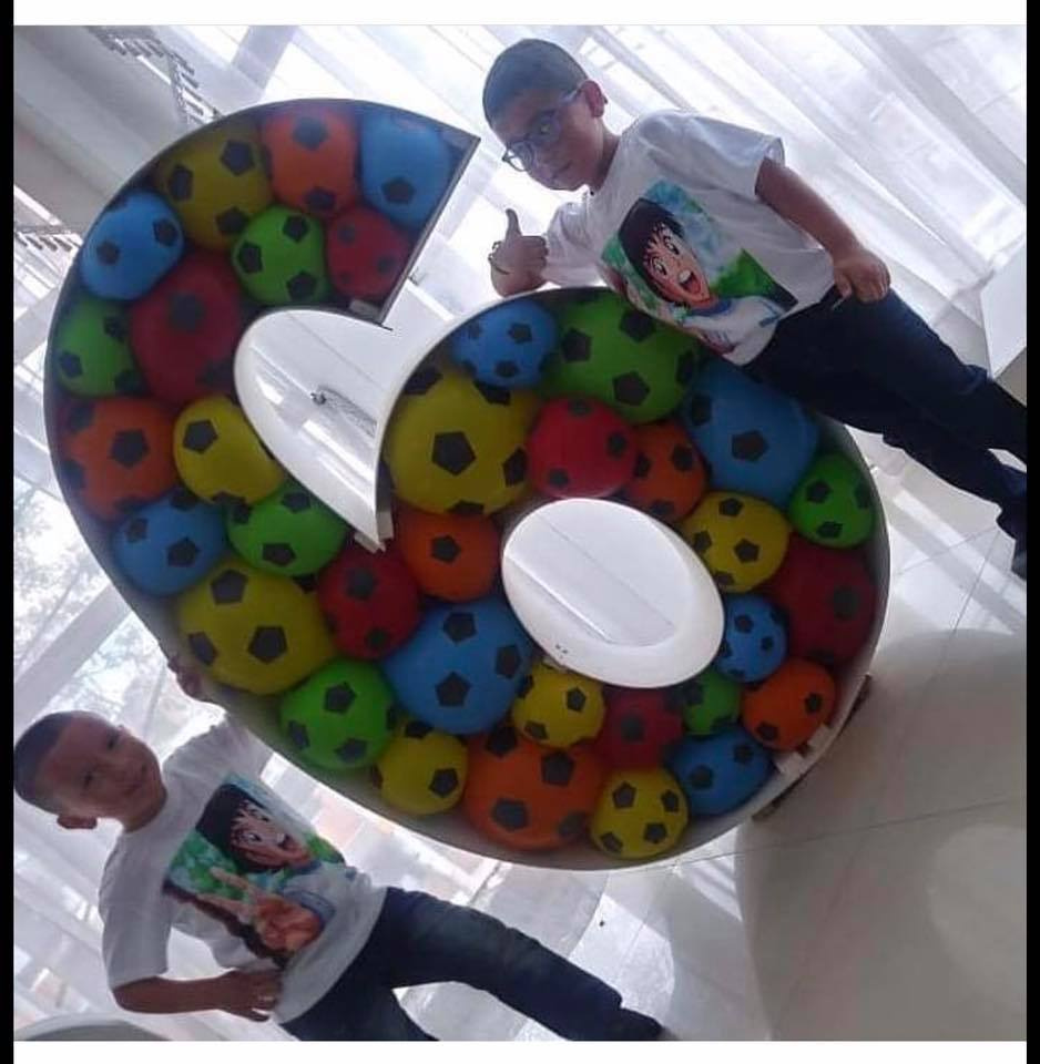 Numero 6hueco SIN GLOBOS 60.000$
Numero 6 relleno con Globos
1,40m de Altura
Profundidad 24cm
Alquiler $150.000