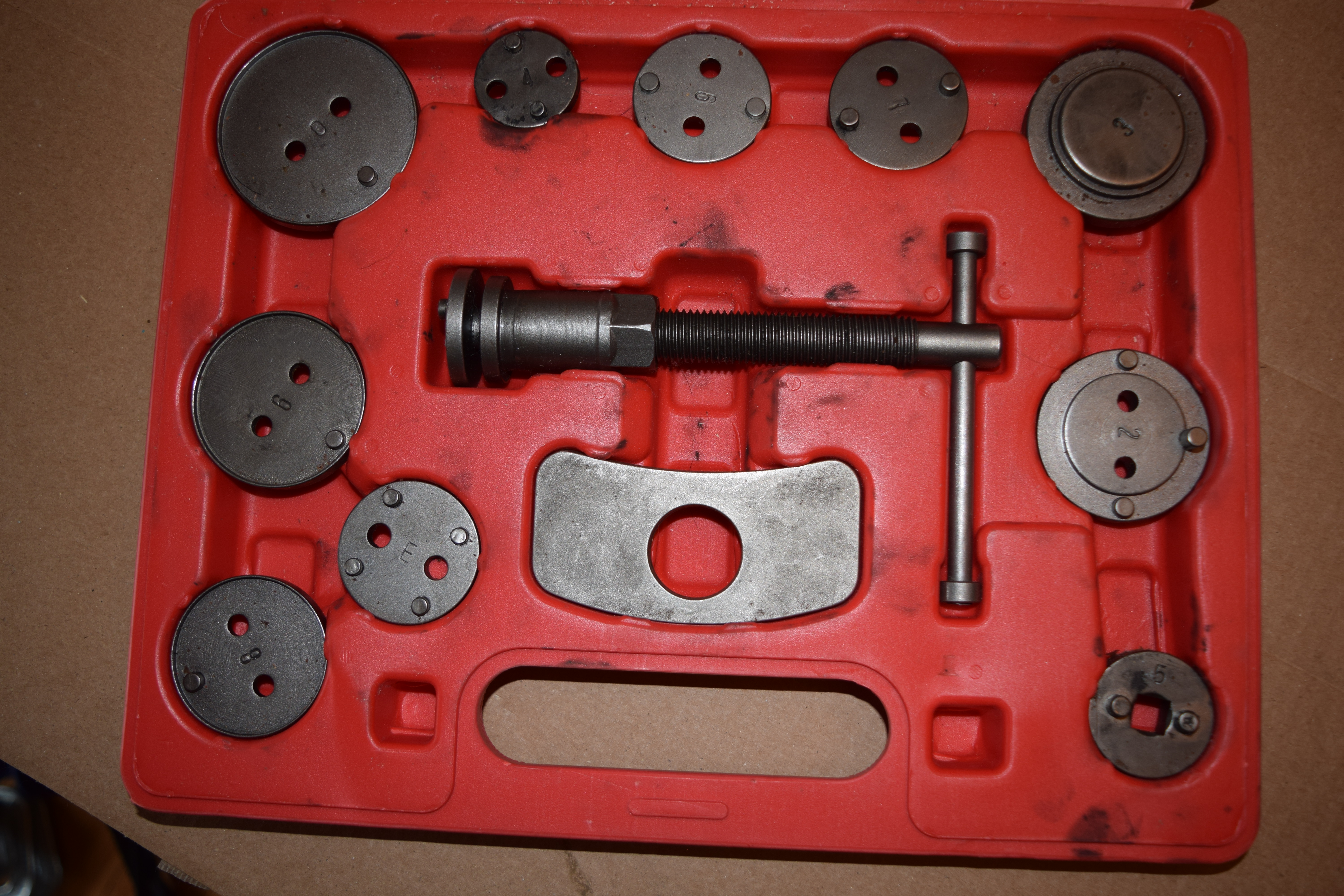Disk Brake Caliper Compressor Tool Set and Wind Back Tool Kit