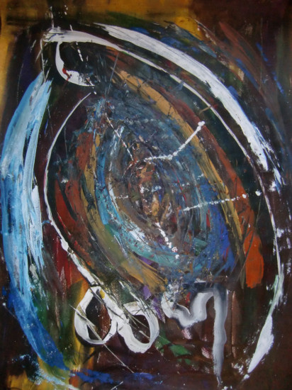 Eye of Visual Poetry, ink and acrylics on paper, 48X60cm