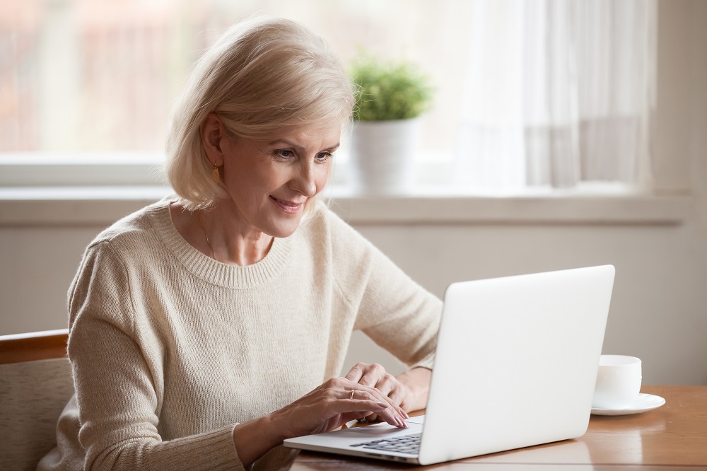 Woman Researching Online