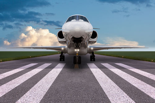 Front View of a Private Jet