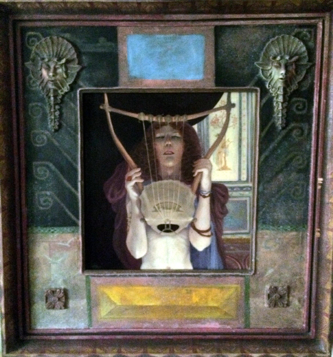 Classical Fantasy
Oil painting with gesso elements (1973)
Artist: W Girard 
Originally collection of Allen Abramson