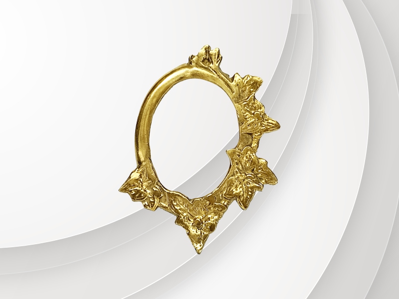 Moldura em bronze floral [MBF-M1]