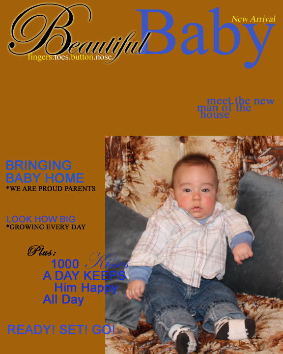 Beautiful Baby Magazine
Isn't this a beautiful baby on the cover of this magazine.