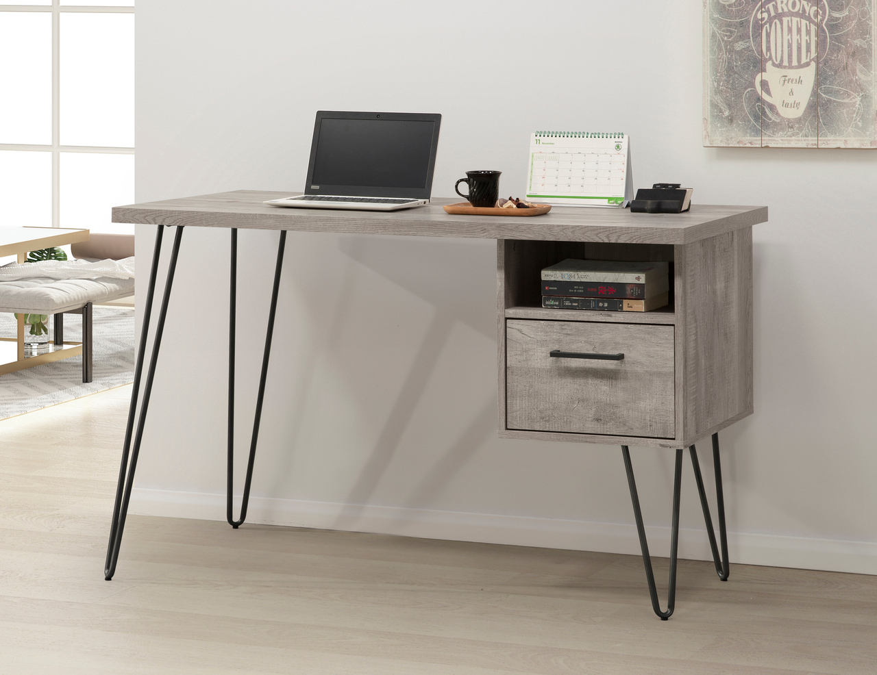 Grey Oak Desk 400-715
