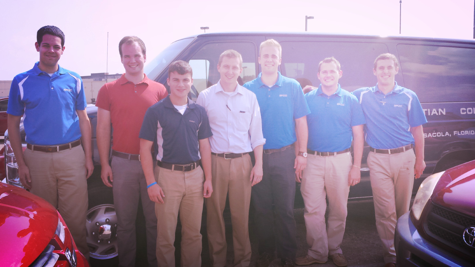 Pensacola Christian College's Proclaim Team came to help us pass out track in Riley.