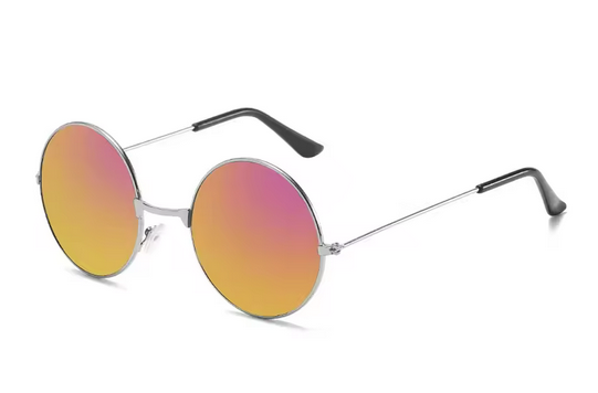 Runde Sonnenbrille. Polarisierte Brillen für Damen und Herren. Angelbrille, Campingbrille, Wanderbrille, Autofahrerbrille oder Fahrradbrille. Klassische Sonnenbrille mit UV400-Filter - Orange