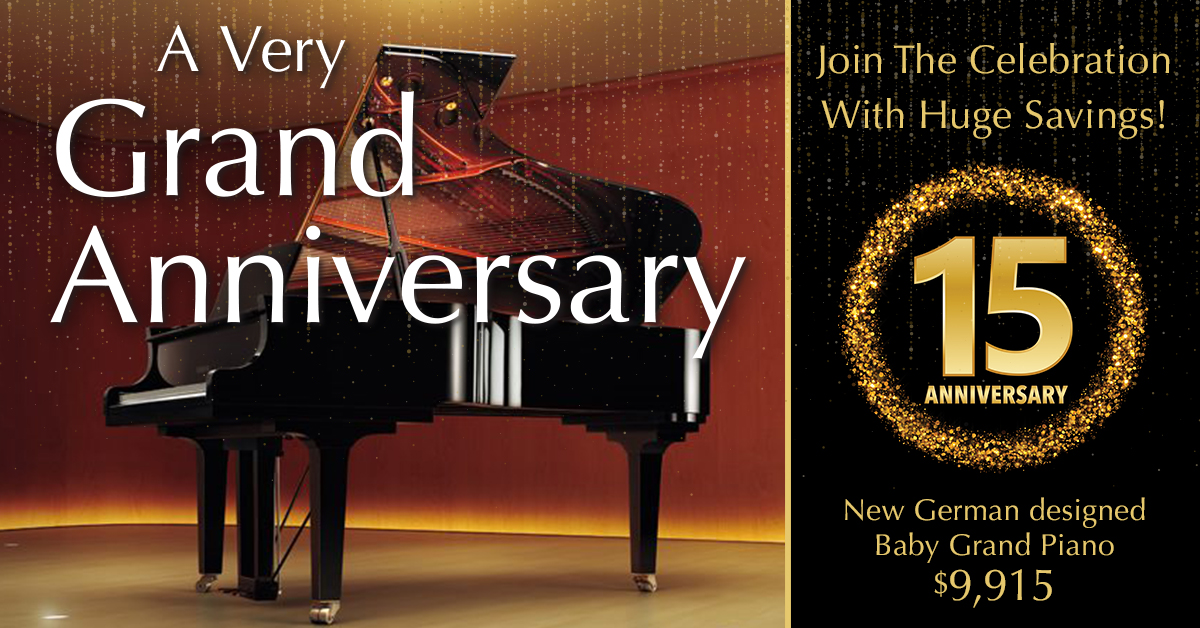 Online Banner 15th Anniversary Sale at Metroplex Piano