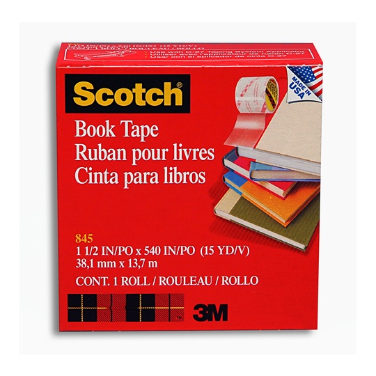 CINTA P/LIBROS SCOTCH 3M 38.1X13.7
MOD. 845-150, 1 PIEZA EN CAJA
ARTÍCULO: CINTA ADHESIVA PARA LIBROS
MODELO: BOOKTAPE
MARCA: SCOTCH
TAMÑO: 38MM X 13M
UDM: 1 PZA