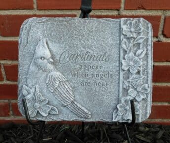(62)  "Concrete" Memorial Stone
On Easel With Cardinal
$40.00