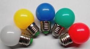 Bombillo ping pong led 1W E27 
120V blanco cod- 15113
Amarillo cod- 15114/azul cod- 15116
verde cod-15117 /rojo cod- 15115