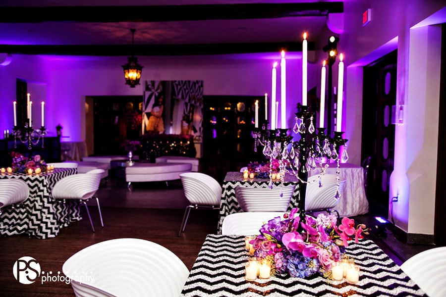 Purple Floral Decoration for a Sweet Sixteen party