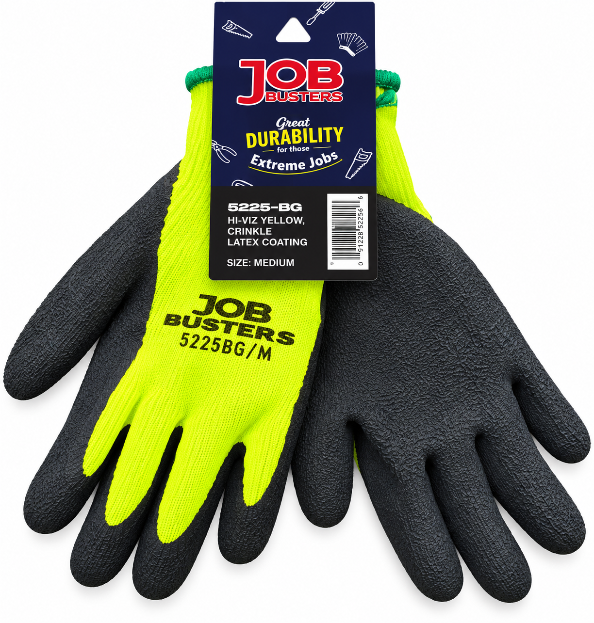 YELLOW WORK GLOVE
MEDIUM
ITEM # 5225-BG-M
144 CS/PK